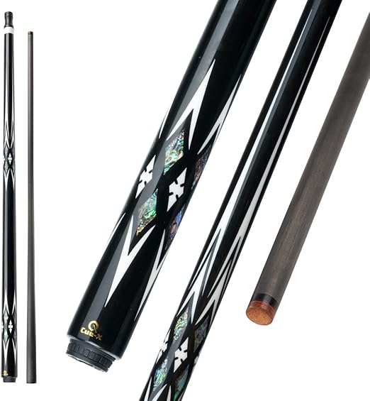KONLLEN CUEX Carbon Fiber Abalone Shell Inlay Pool Cue Stick Wrapless