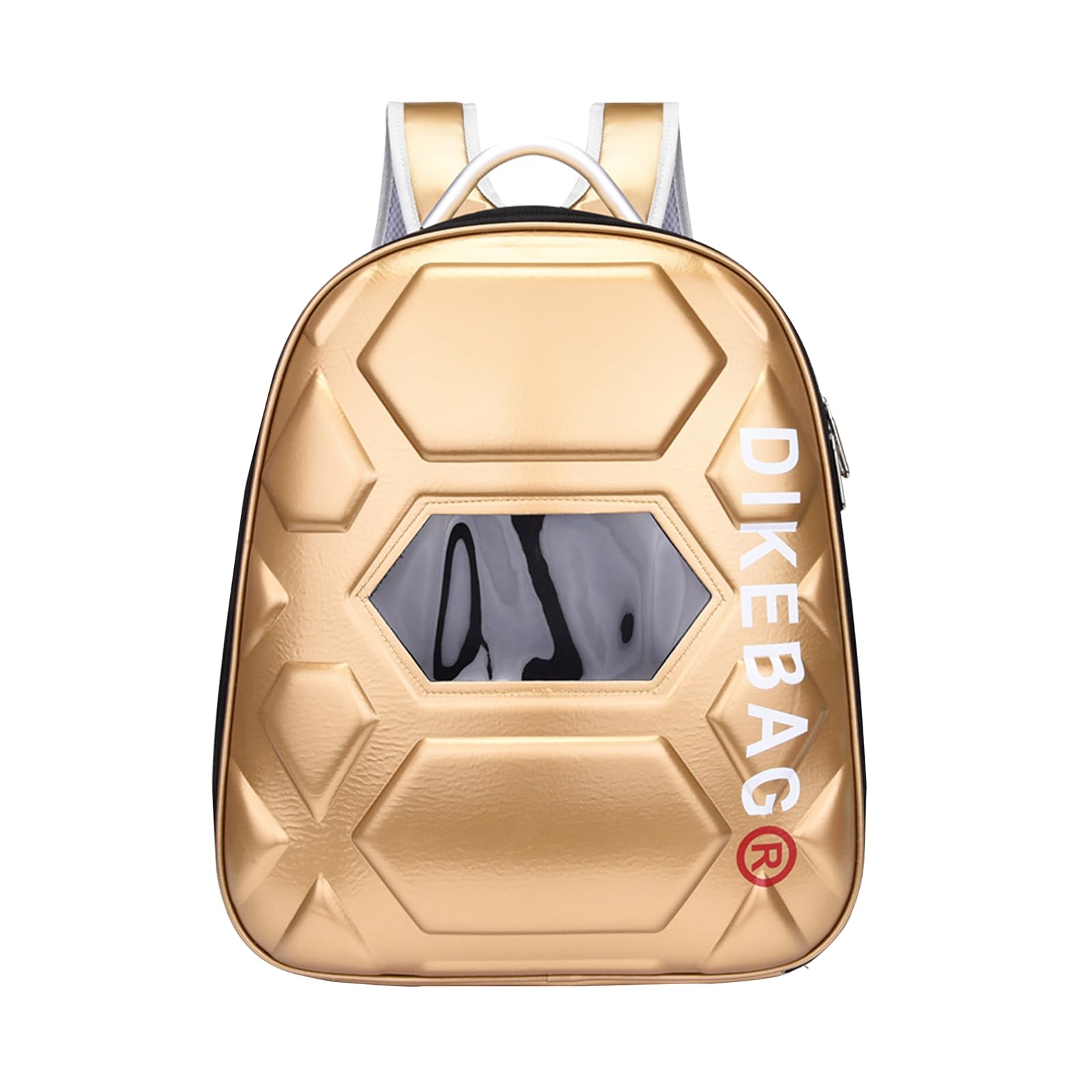 Mochila para gatos Galatée dorada: viajes cómodos con diseño transparente