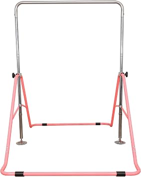 Fitvids Gymnastics Bar for Kids Height Adjustable Horizontal Kip Bar Folding Gymnastics Junior Training Bar