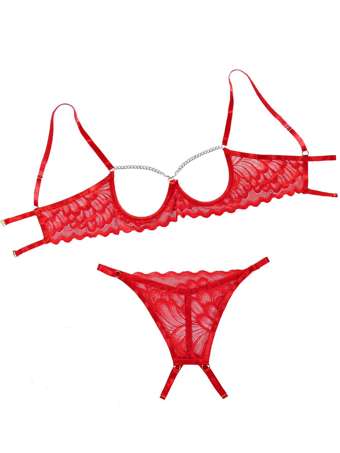 Lilosy Sexy Lingerie Set 2 Piece Women Bra and Panty 3XS-5XL
