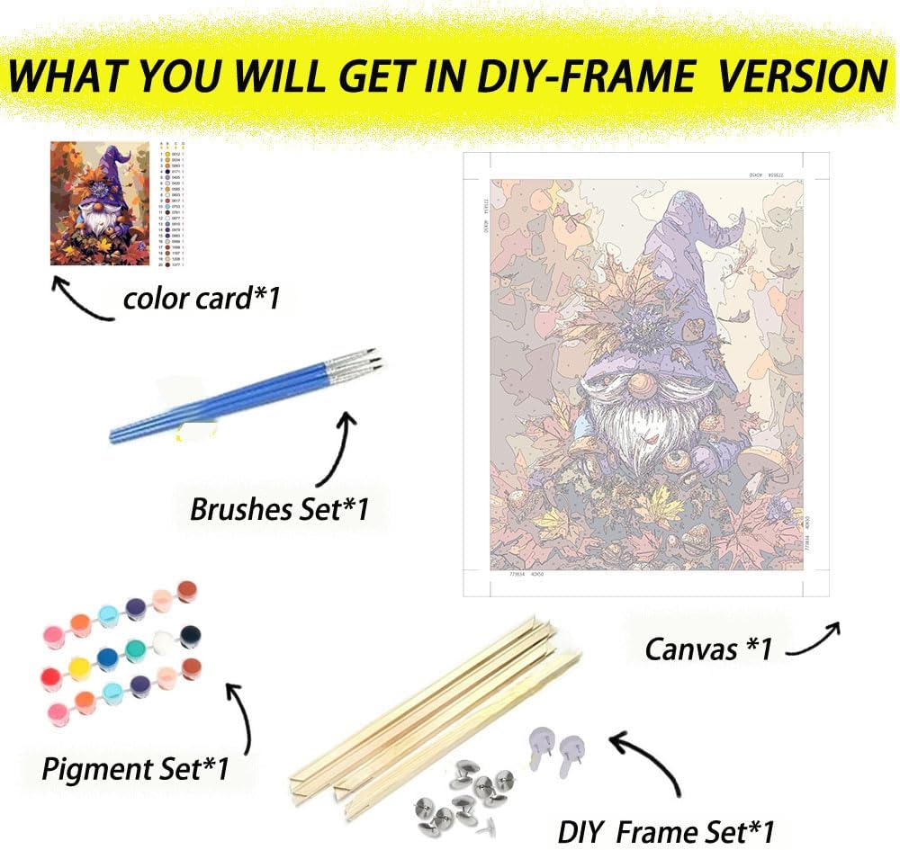 Oil Butterfly Fairy Painting Paint by Numbers Kits 16x20 inch Canvas Watercolor Style Pattern DIY Painting for Adults Beginners with Brushes Acrylic Pigment Drawings Gift Pink Flowers(with Frame)