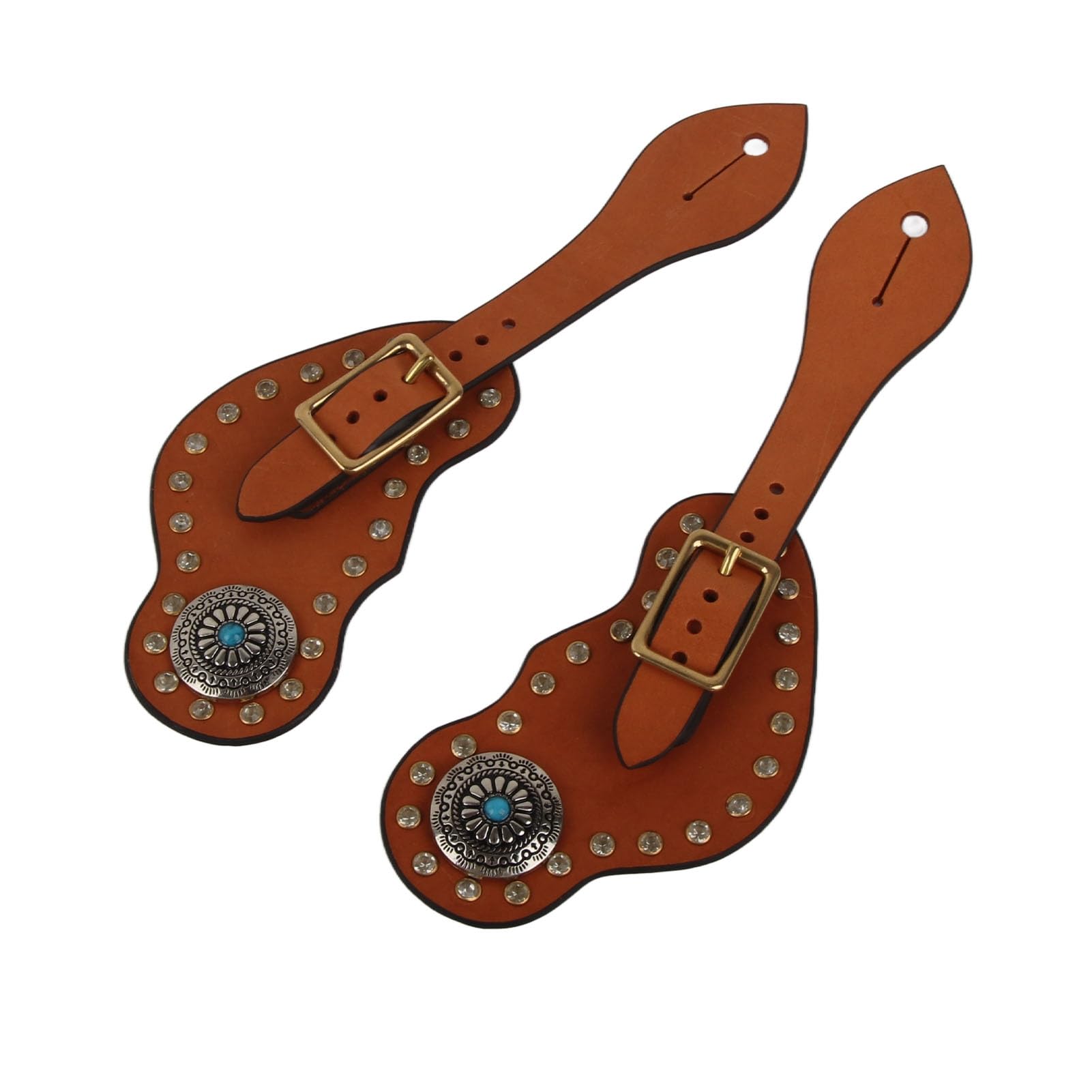 Leder Sporenriemen Retro mit, 9,8 Zoll for Pferdetraining