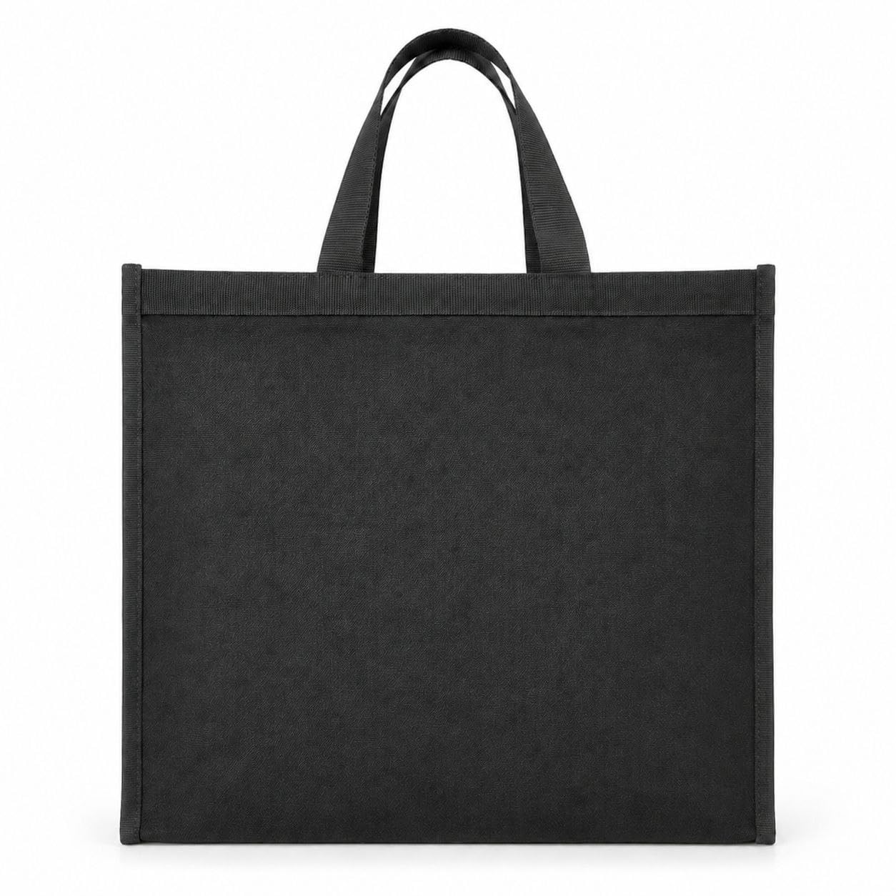Premium Canvas Grocery Shopping Bag | Reusable Foldable Tote Bag for Daily Use | Waterproof & Washable Multipurpose Carry Bag with Strong Handles | Eco-Friendly Storage Bag (Black)