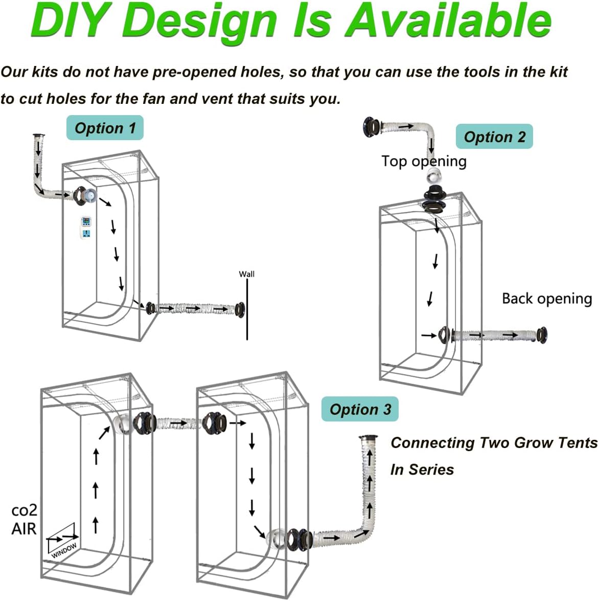 40"x40"x80" Grow Tent Kit Complete High Reflective Mylar Indoor Grow Tent +Portable Full Spectrum LED Grow Light Combo Hydroponics Indoor Plant Growing Tent Room (Full Grow Tent Kit-40"x40"x80")