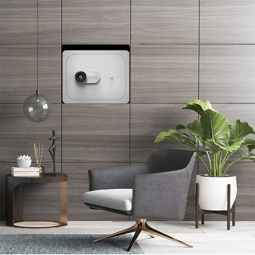 Blacknull Cassaforte con Impronta Digitale WiFi Smart Control Tutto in Acciaio 35 Cm Antifurto Comodino Invisibile Cassaforte Meccanica con Password per Casa Ufficio Affari, Black