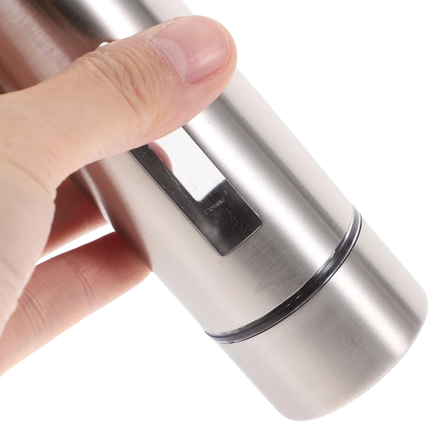 Stainless Steel Seasoning Container Set 4 Bottles and Removable Base Stand for Kitchen Salt Pepper Sauce Vinegar Storage