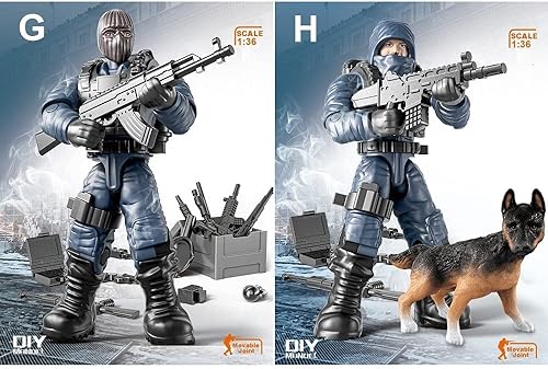 Miniatura 19 de YEIBOBO ! Figura de acción de las fuerzas especiales con armas militares y accesorios Equipo de Tigres Voladores Xj-822