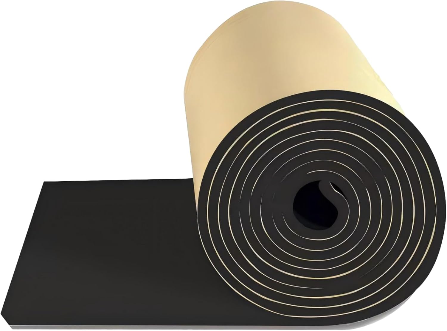 Noise Blocker Foam For Doors, Black Soundproof Wall Panels, Full Adhesive Safety Bumper, Ideal For Garages And Homes