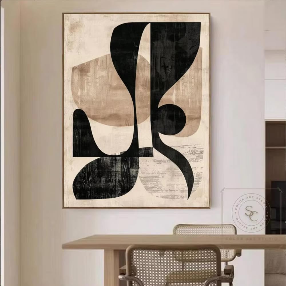 DFZEWKI Abstract Blue Geometric Composition Posters and Print Wall Art Canvas Painting Modern Interior Room Home Decor(40x50cm(16x20in)/No frame)