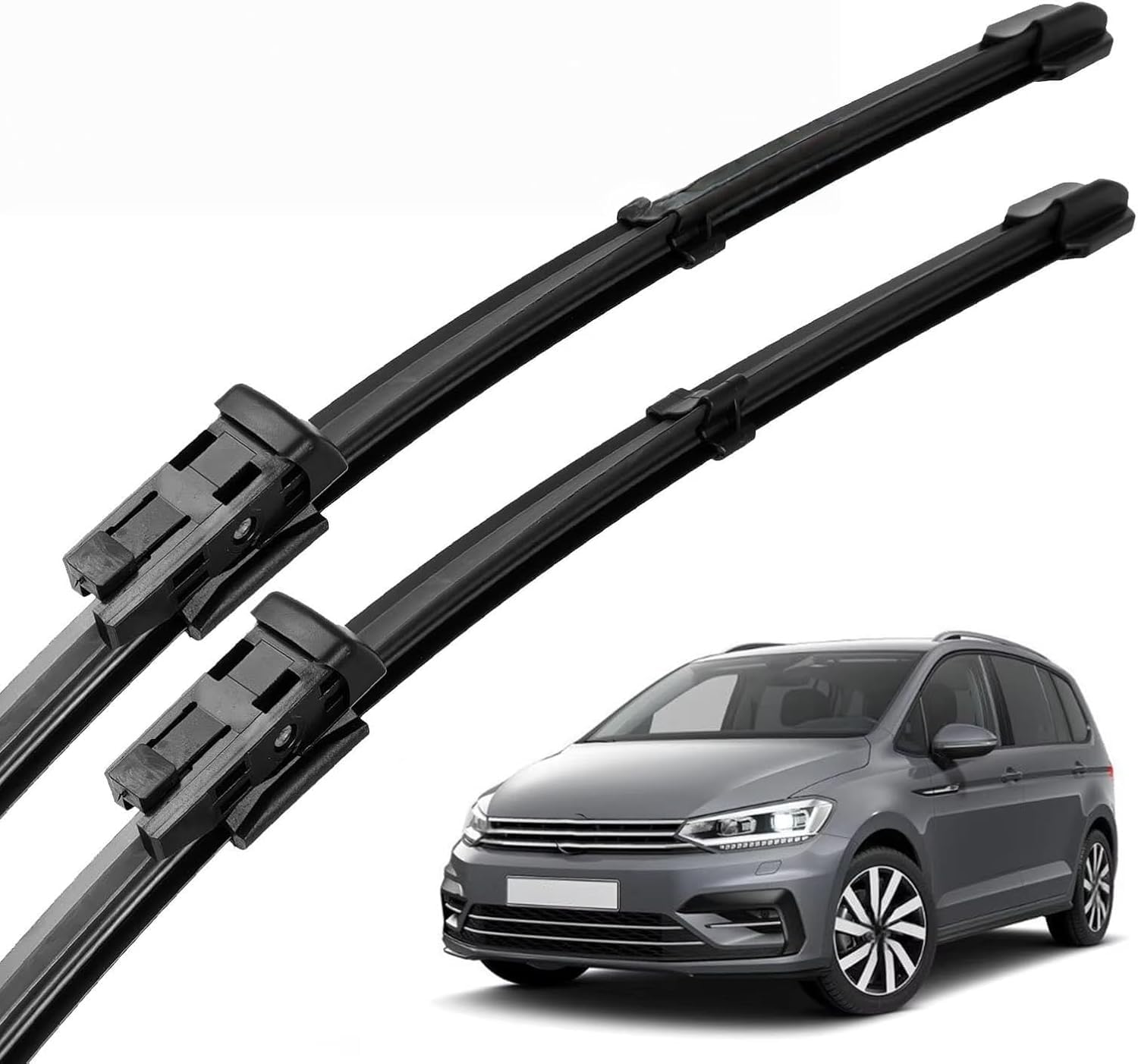 liufangfc Front Windscreen Beam Wipers for Volkswagen Touran 5T 2015-2025 28"+16", Set of 2 Replacement Blades with Pre-assembled Adapter, Only for Right-Hand Drive (UK)
