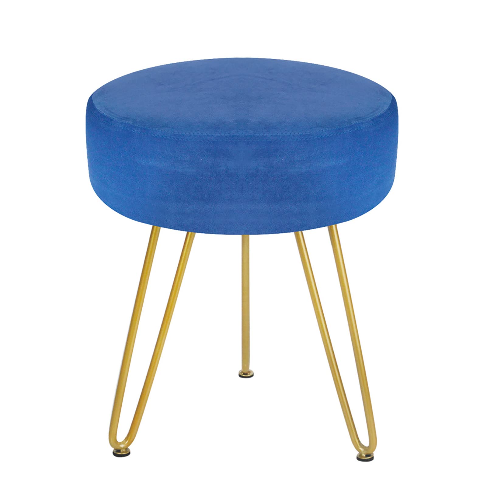 Tabouret en velours bleu parfait comme banc à chaussures chic dans votre entrée