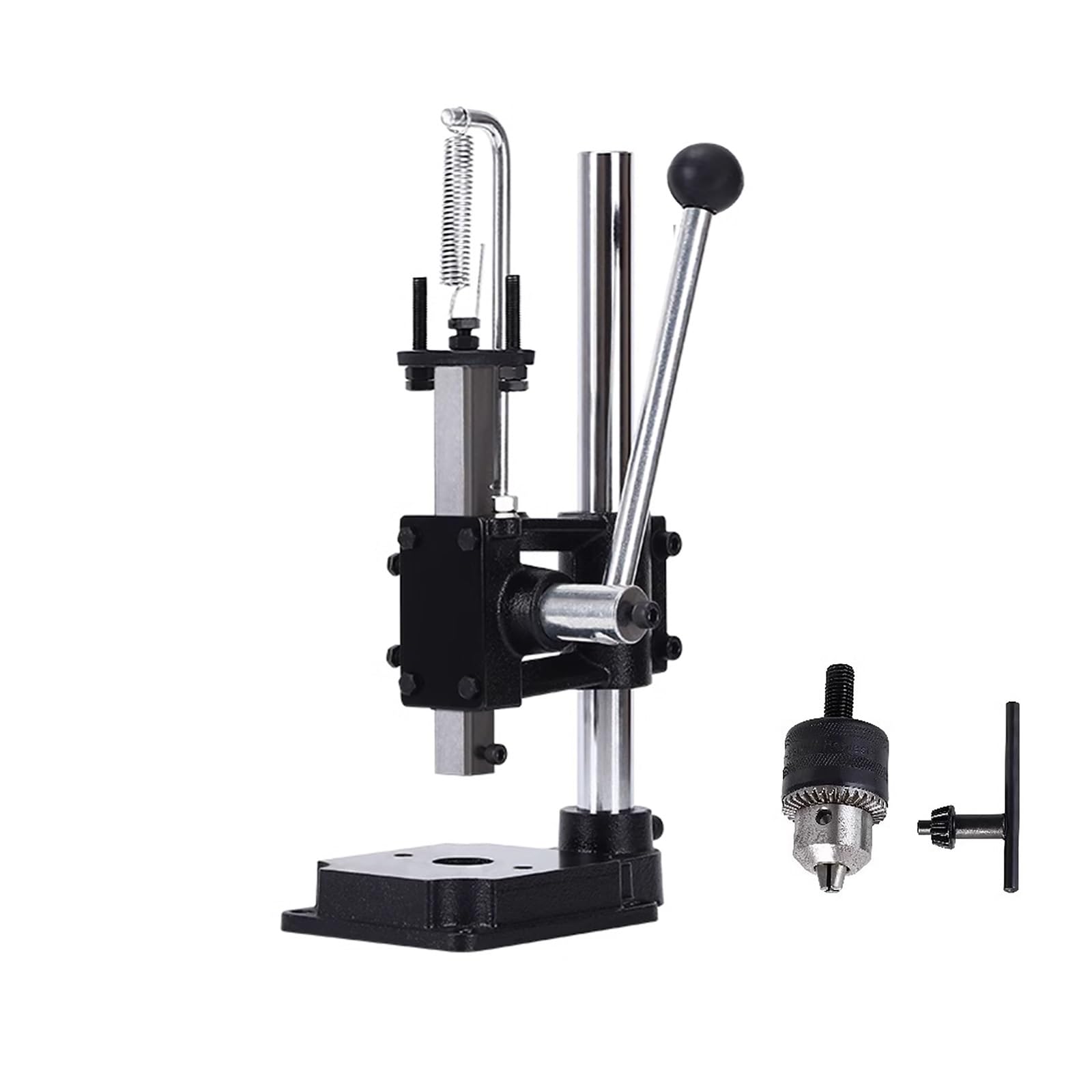 Metal Arbor Press, 350lb Pressure Capacity, Manual Leather Punching Machine ,Punching Tool For DIY Leather Crafts, With Aluminum Scale Plate, With Punching Tool, Free Accessories(Size:Package 2)