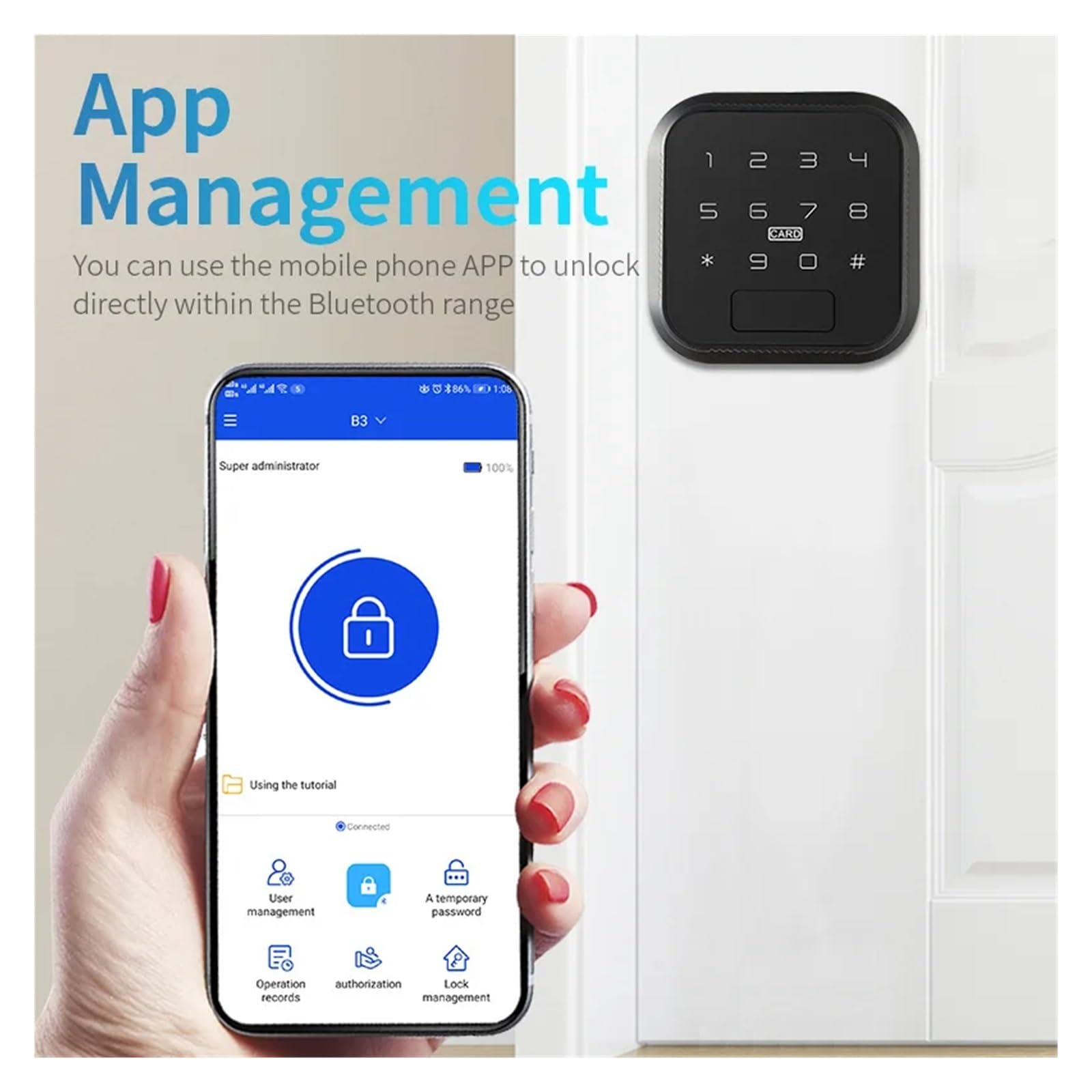 Cerradura Inteligente, Cerradura De Puerta Intelinte Tuya, , TTlock, Compatible Con , Bloqueo De Huella Digital, Contraseña De Aplicación, Tarjeta IC, Llave NFC, Desbloqueo Electrónico ,Cerradura Inte