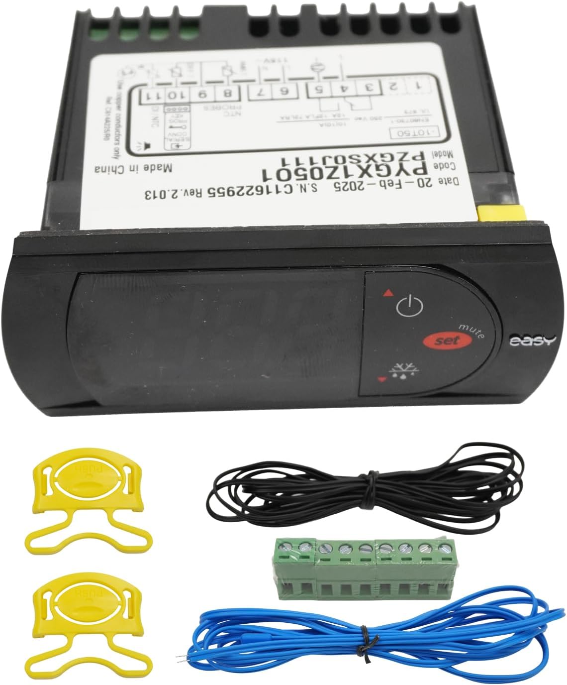 PZGXS0J111 Temperature Thermostat with Temperature Sensor Probe 115V Compatible with Carel and All Refrigerator Types (Technician Ready Bundle)