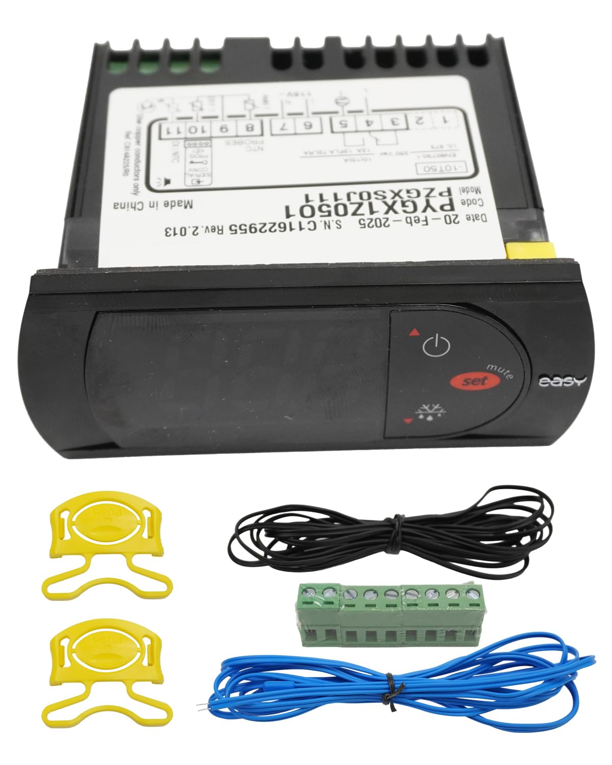 PZGXS0J111 - Termostato di temperatura con sonda sensore di temperatura, 115 V, compatibile con Carel e tutti i tipi di frigorifero (confezione pronta per i tecnici)