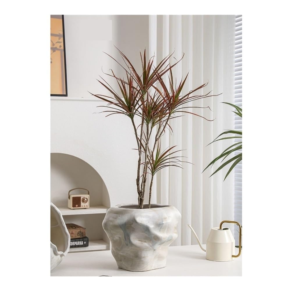 Sadzarka Doniczka ceramiczna do roślin doniczkowych i ogrodowych 27 cm z otworem drenażowym, nowoczesna dekoracja