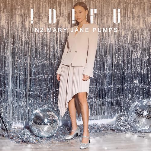 Image of IDIFU IN2 Mary Janes for Women Closed Toe Block Heels Cute Bow Dress Shoes