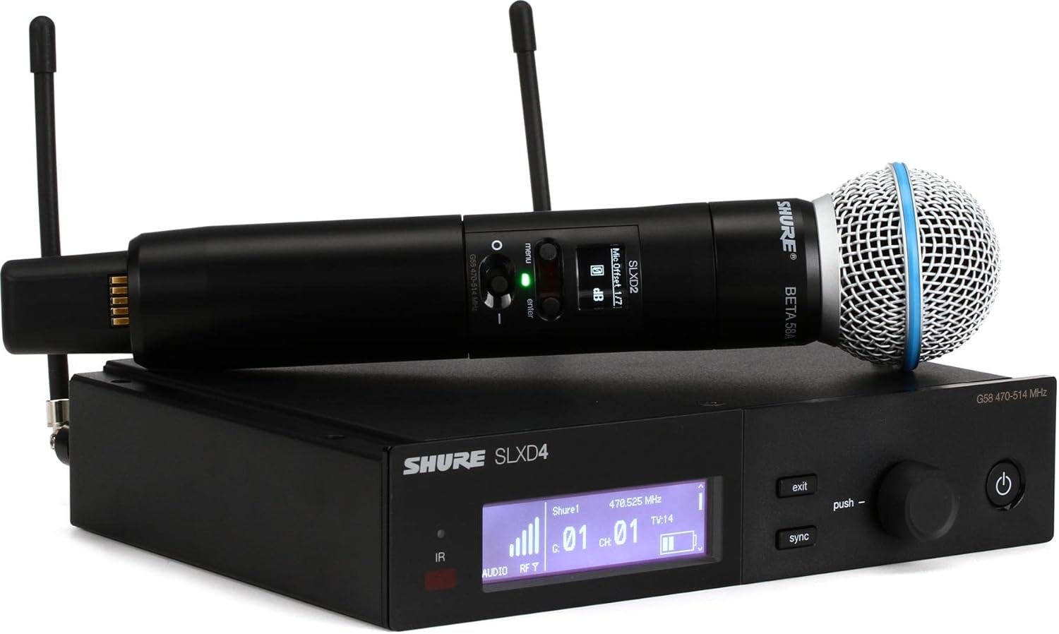 Shure SLXD24/B58 Wireless Microphone System with BETA58A Handheld Mic