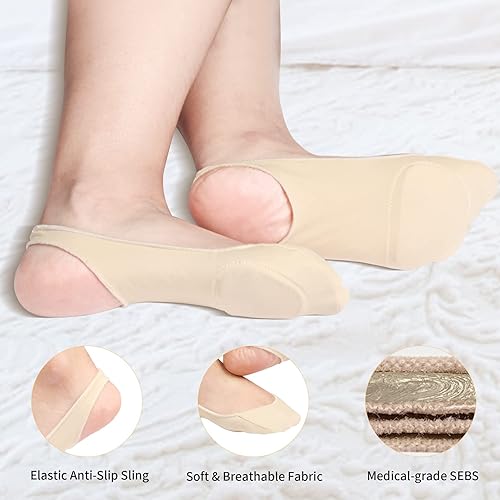 Miniatura 3 de Almohadillas metatarsianas estilo calcetín para mujer, cojín de bola de pie para mujer, dolor de pies de metatarsalgia Mortons Neuroma Calluses