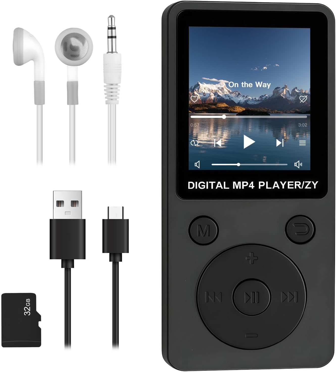 Lecteur MP3 32GB Portable HiFi sans Perte avec Écran LCD 1,8” et Slot MicroSD, Supporte Carte Mémoire 32GB, Baladeur Musique Multifonction pour Sport, Étudiants et Enfants, Noir - Amazon product rated Grade F