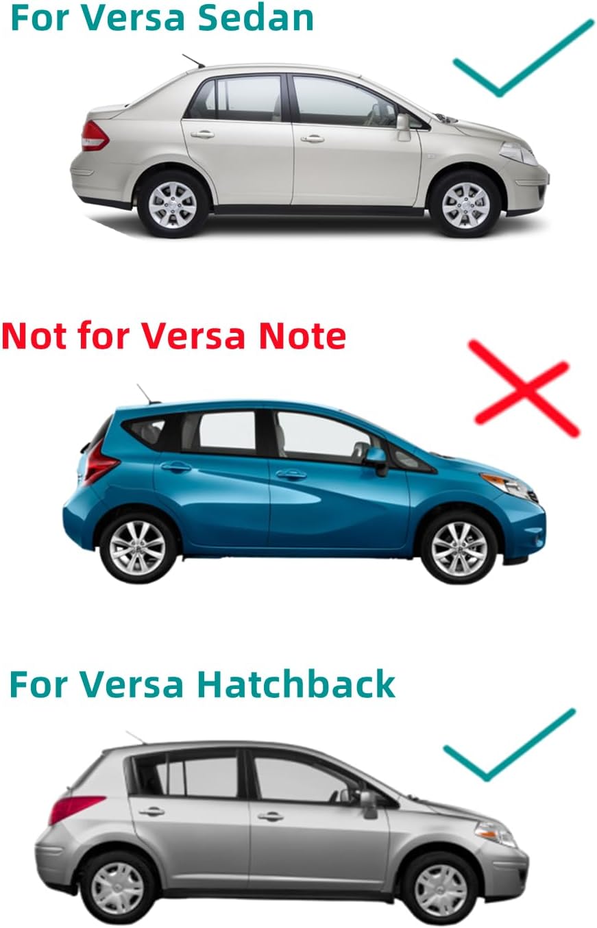 Passenger/Right Side Front Door Window Glass Replacement For Nissan Versa 4 Door Hatchback 2007-2013 / Versa 4 Door Sedan 2007-2011