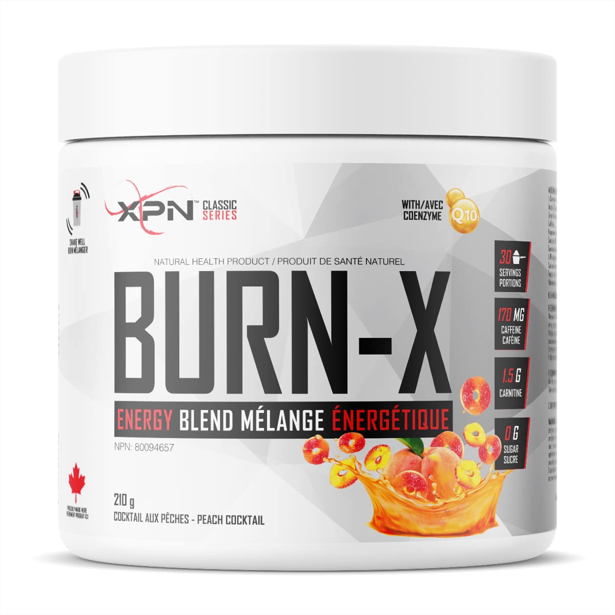 BURN-X | XPN | ENERGY POWDER FORMULA | 210G | 30 SERVINGS | (Peach