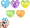 2PCS Squishy Stress Ball, Glitter Squishy Stress Balls for Adults, Cute Squishy Squishy Ball Collection, Calming Sensory Focus Aid