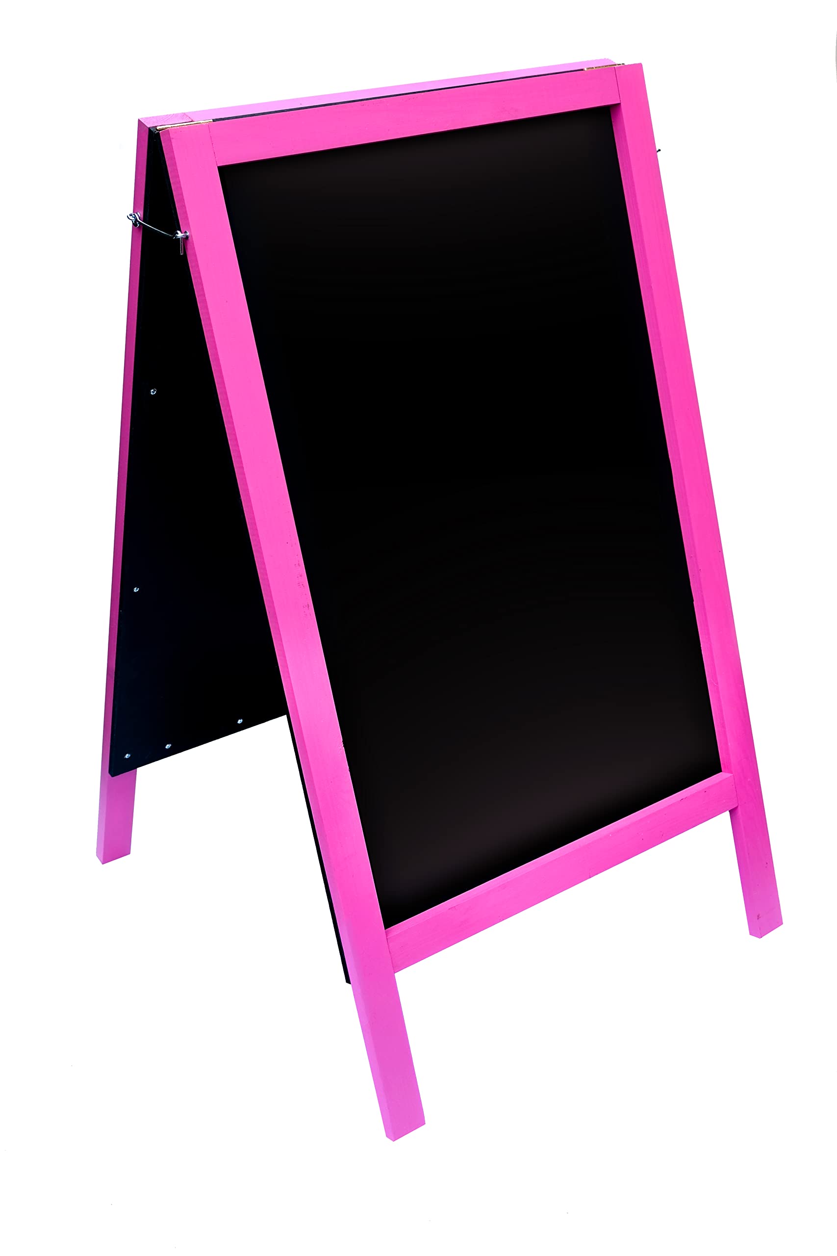 X Large Heavy Duty Pink A Frame Chalkboard/Blackboard. Fitted with Tough Melamine™ Hard Plastic, Non Porous Panels - Easy to Clean. 1100 x 610 for Chalk Markers and Chalk. Double Sided Street Sign.
