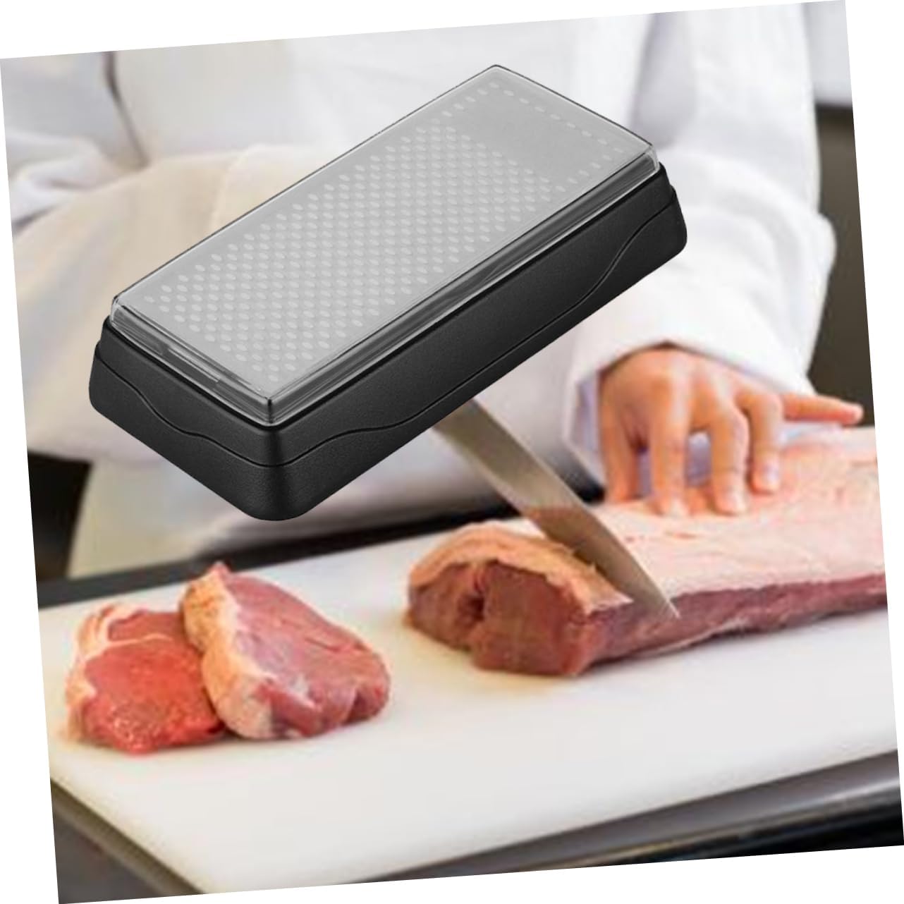 DOITOOL Double Sided Diamond Sharpening Stone for Kitchen Outdoor Use Non-slip Base Cover Excellent Knife Sharpener for Precision