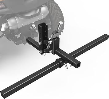 YINTATECH 50" ATV Manual Implement Lift, 1-Point Implement Lift System | Fits 2 Inch Receiver, UTV Implement Lift with Adjustable Height for Rake Scraper Blade Disc Plow Cultivators Implement
