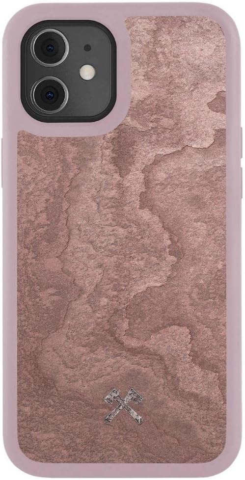 Woodcessories - Real Wood Case compatible with iPhone 12 Mini, EcoBump Stone Canyon Red