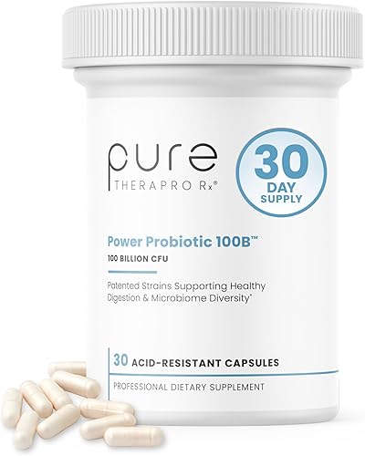 Power Probiotic 100B - 30 cápsulas resistentes a los ácidos 4 cepas probadas - 100 mil millones de UFC cápsula Sellado en paquetes de ampollas de