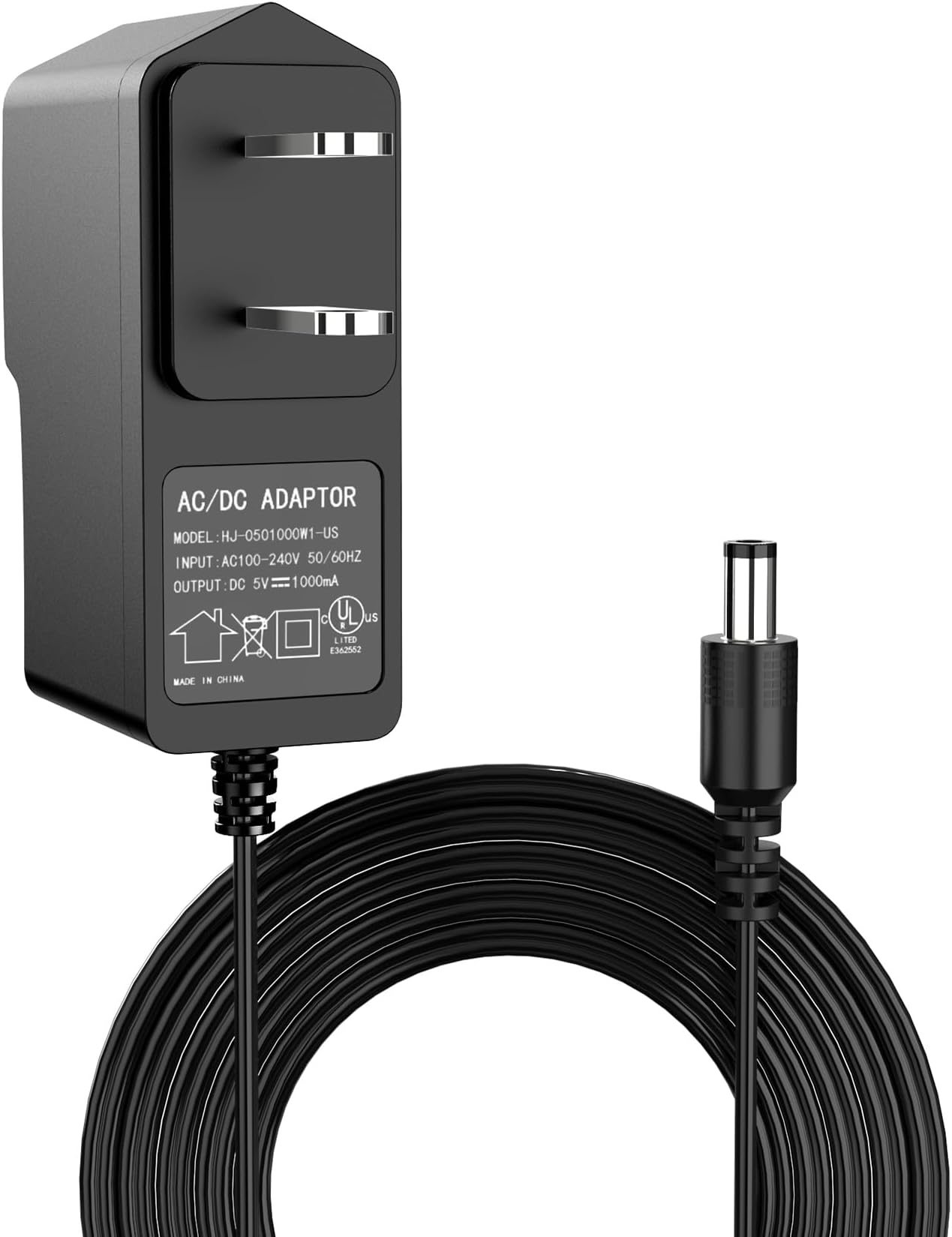 Amazon.com: 5V 1A DC Power Supply DC 5V Wall Plug Power Adapter with 1. ...