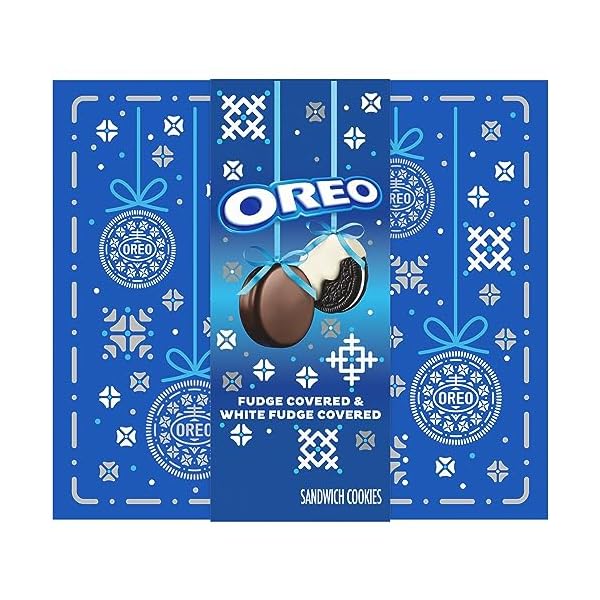 OREO Fudge and White Fudge Covered Chocolate Sandwich Cookies, Holiday
