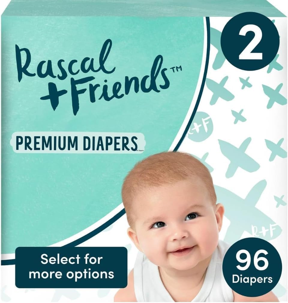 Generic Rascal + Friends Premium Diapers, Size, (2, 96, Count)