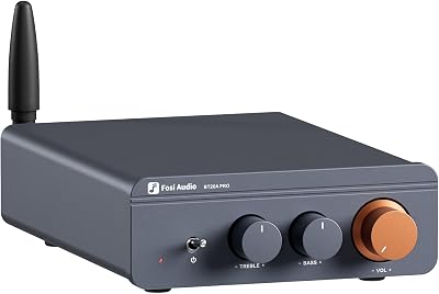 Fosi Audio BT20A Pro Amplificatore Bluetooth5.0, 300Wx2 TPA3255 Mini Amplificatore Audio, Op-Amp Sostituibili, Amplificatore HiFi Stereo Casa Integrato Classe D 2.0 Canali, BT20A Versione Aggiornata