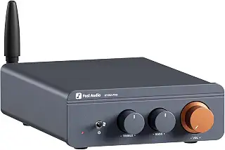 Fosi Audio BT20A Pro 300W x2 TPA3255 Bluetooth 5.0 パワーアンプ 小型 ホーム オーディオ ステレオ 2チャンネル 2ch アンプ レシーバー ミニ Hi-Fi クラスD 家庭用 統合アンプ スピーカー用 高低音/音量調整可能 オペアンプ交換可能 日本語説明書付き 32V/5A電源付き