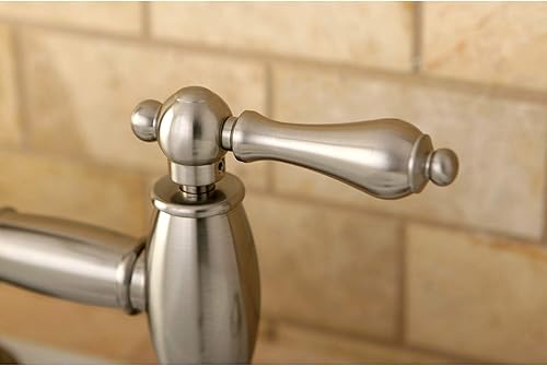 Miniatura 6 de Kingston Brass KS3792ALBS Grifo de cocina de puente de restauración, 9 pulgadas, latón pulido