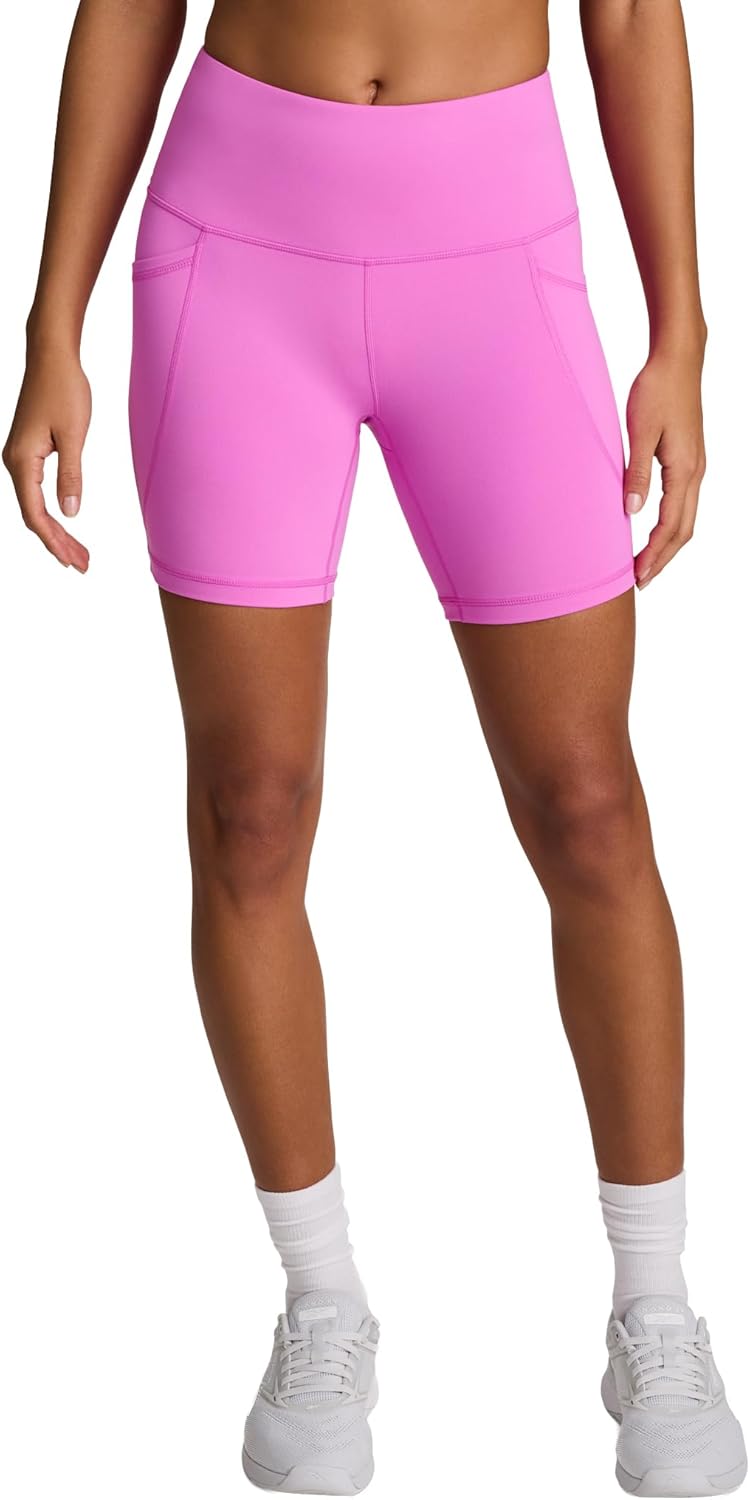 Reebok Women's Id Train Hr 6” Bike Short, Slim Fit, Lightweight Poly Interlock Fabric, Moisture-Wicking