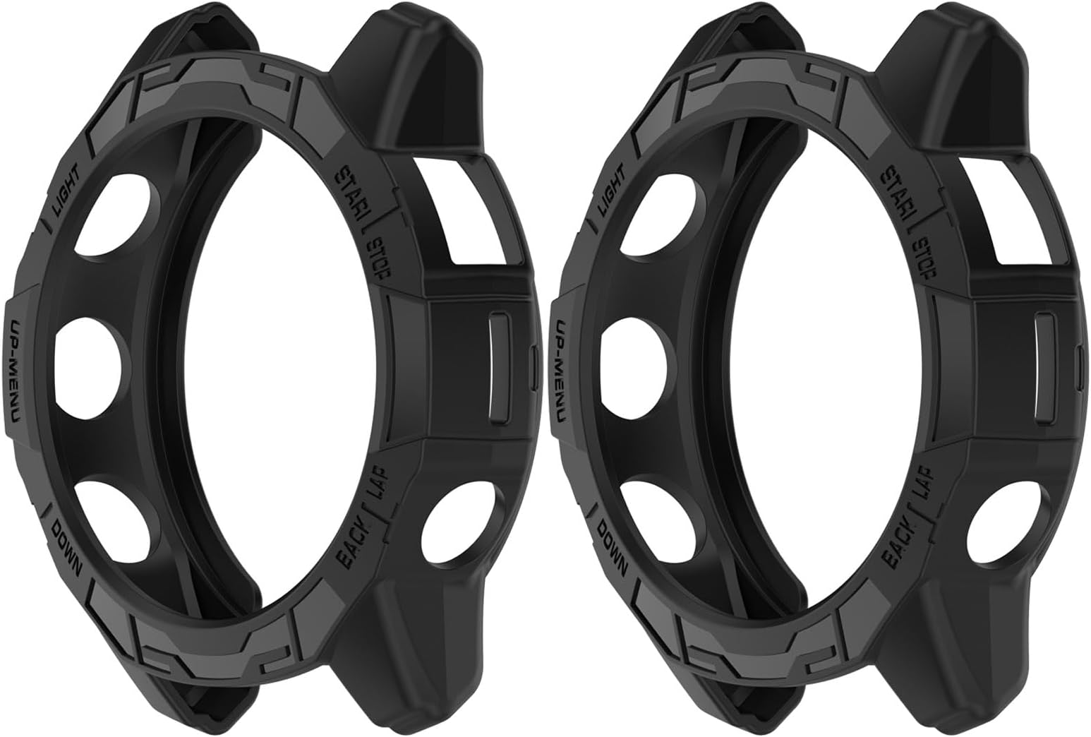 Cases Compatible with Garmin Epix Pro Gen 2 47mm/Fenix 7 Pro/Fenix 7 Case, TPU Protective Cases Covers Watch Frame Protector Shell Accessories (Black+Black)