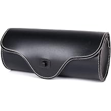 Newest Motorcycle Saddlebag Side Bag Black PU Leather Barrel Tool Bag Motorbike Saddle Bag For Sportster Touring Motorcycle Parts