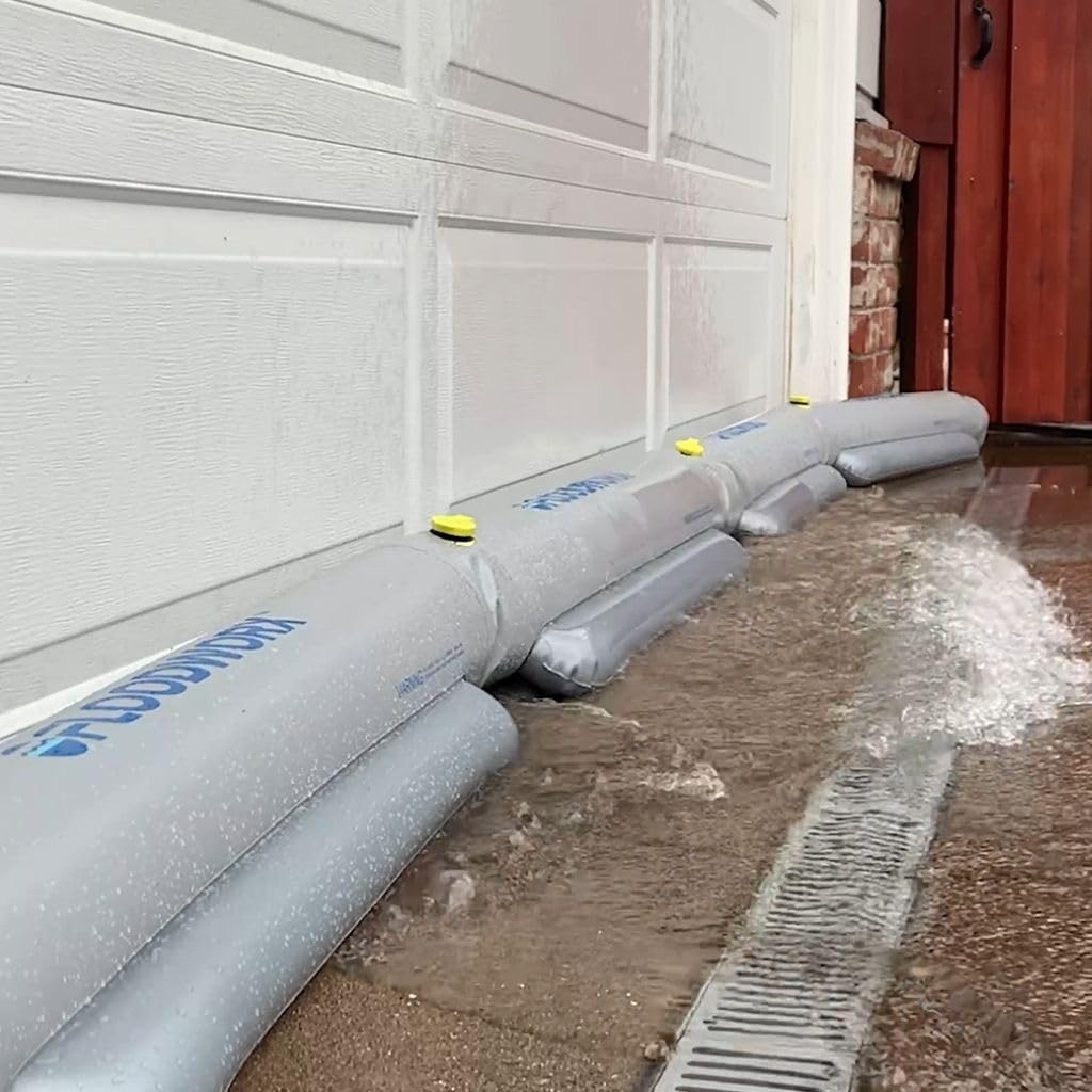 (1x) Floodworx Hochwasserschutzschlauch – Wiederverwendbare Wasserbarriere bei Starkregen & Überschwemmung | Mobiler Hochwasserschutz | Alternative zu Sandsäcken