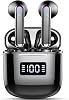 Wireless Earbuds, Wireless Headphones Bluetooth 5.3 Earbuds with 4 Mics, 2025 Bluetooth Headphones In Ear Buds Sport, IP7 Waterproof ENC Noise Cancelling Earphones, HiFi Stereo, LED Display, Black