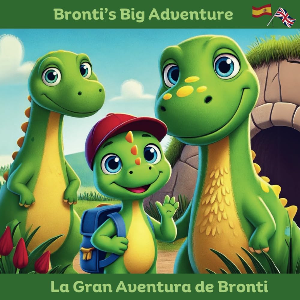 Bronti's Big Adventure: An English / Spanish bilingual story of a little dinosaur (Bronti the little Dinosaur)