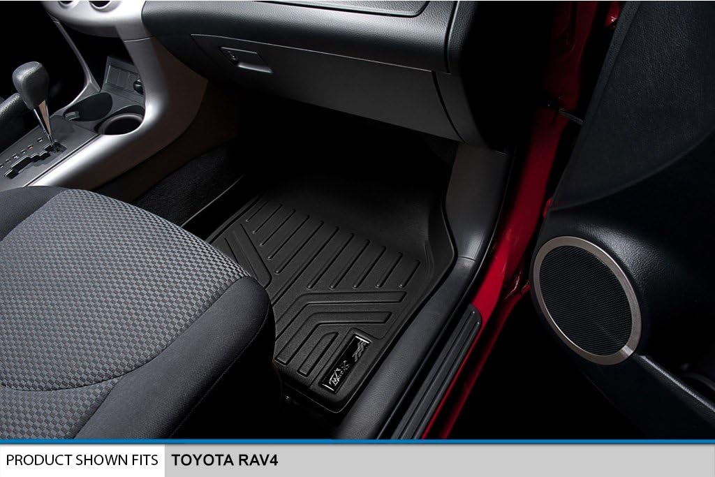 SMARTLINER Custom Fit Floor Mats, 2-Row Liner Set, Without 3rd Row Seating, Compatible with 2006–2012 Toyota RAV4 - Image 3
