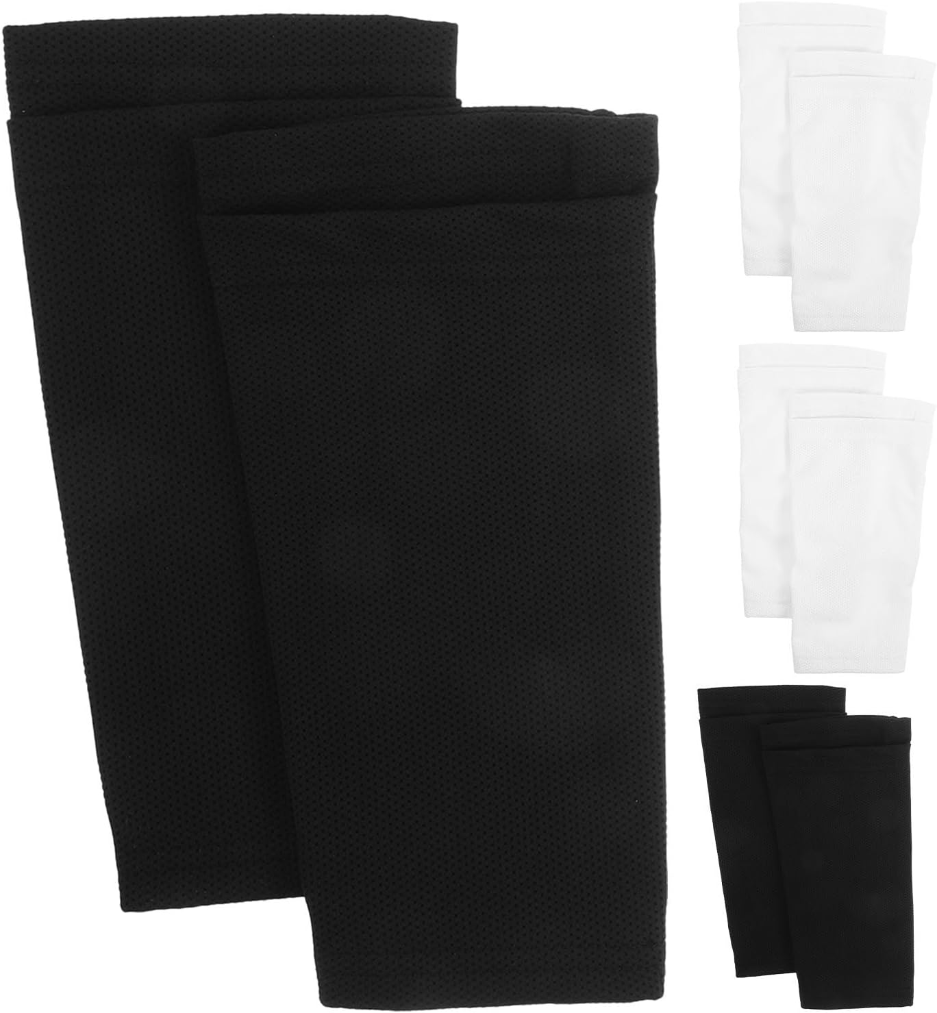 4 Pairs Compression Soccer Shin Guard Sleeves for Adults and Teenagers with Breathable Polyester Spandex Material, Resist Deformation Design, for Running and Athletic Use