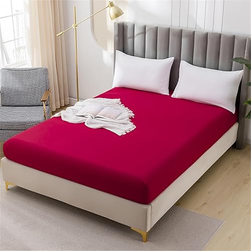Miniatura 7 de JUWENIN, Sábana bajera ajustable de microfibra, acabado cepillado, resistente a las arrugas, a la decoloración, a las manchas, una sábana bajera