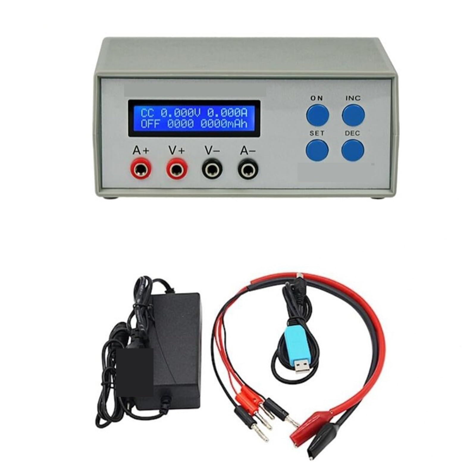 Tester Batterie, EBC-A05+ Caricabatterie for tester di carico elettronico for prestazioni di potenza della capacità della batteria for computer con batteria portatile Uscita 5V,Tester Pile