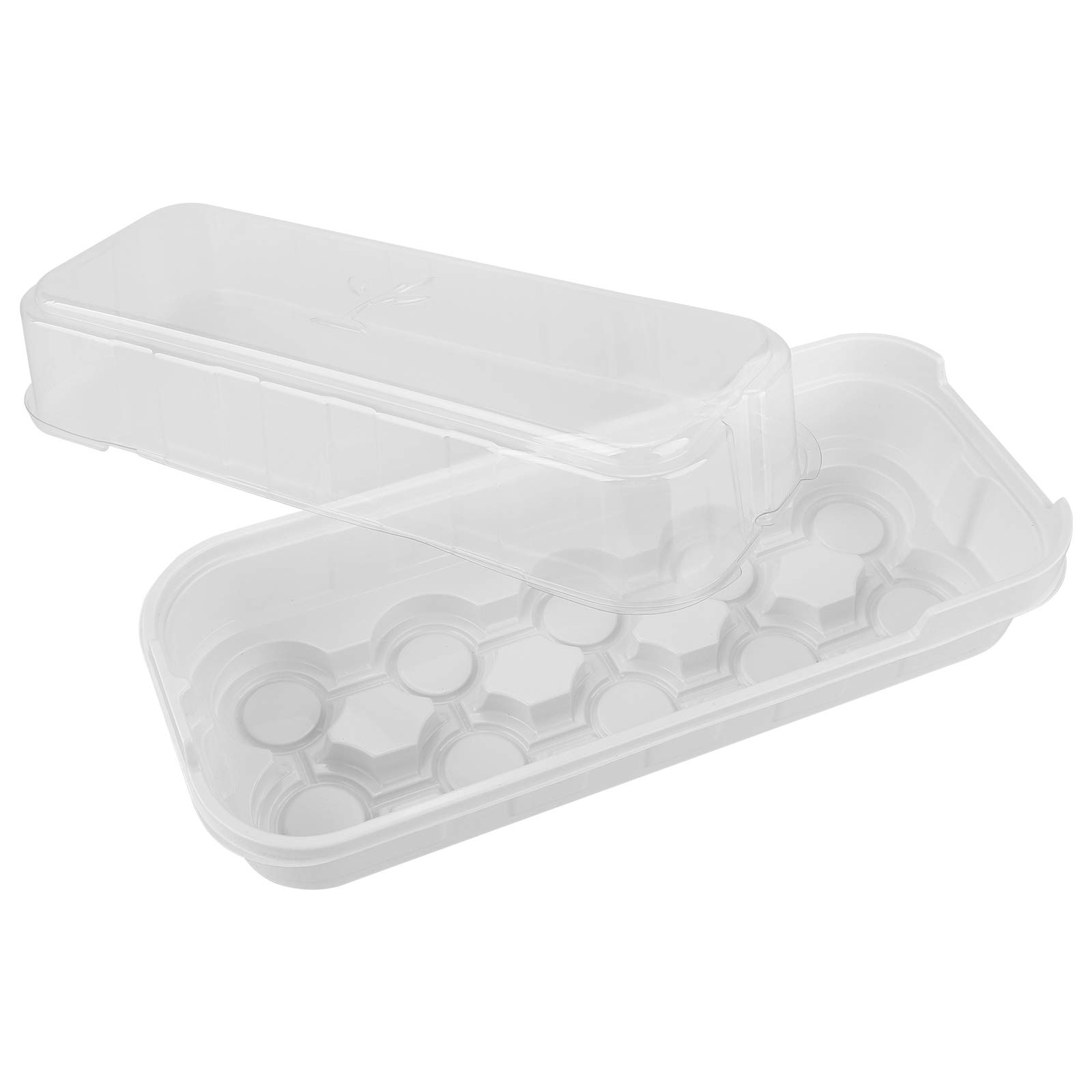 Rtway White 12 Pack Propagator Tray Set, Mini Sturdy Windowsill Trays With Cover Dome, Starter Greenhouse Grow Trays For Seeds (10 Cells Per Tray)