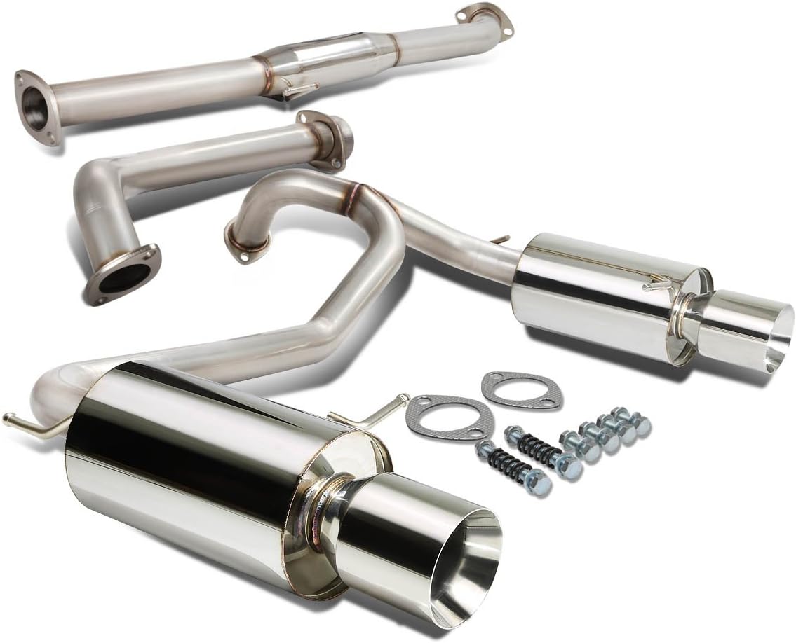 DNA MOTORING CBE-HT02V6-NRT Cat Back Exhaust System [Compatible with 03-06 Tiburon V6]